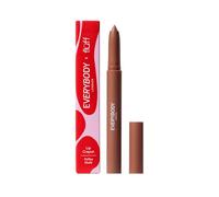 EVERYBODY LONDON x FLUFF, Twisted Contour and Lipstick, 2in1, Blending Lip Crayon, Cream Crayon, Satin Finishing, Strong Coverage (Toffee Nude)