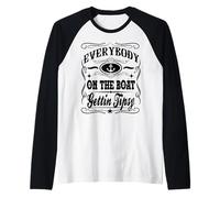 Everybody On The Boat Getting Tipsy Whiskey Cruise Raglan Baseball Tee
