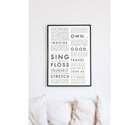 Everybody's free to wear sunscreen Baz Luhrmann A3 print