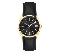 Everyday Black Leather Black Dial Ladies Watch