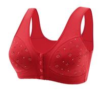 Everyday Bra for Women Full Coverage Lingerie Ladies Seamless Bras Support Bralettes Front Opening Buckle Bra Push Up Breathable Bralets Comfort Stretch Lingerie Fitness Underwear S-4XL