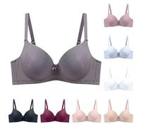 Everyday Bras for Women Warehouse Clearance, Ladies Jacquard Bra Underwire Support Bralettes Full Coverage Bralette Thin Soft Brassiere Breast Lift Underwear Anti Sagging Crop Top Comfort Lingerie