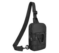 Everyday Carry Sling Bag with MOLLE Webbing - Durable & Lightweight Crossbody Bag, Black