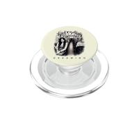 Everyday Dreaming Music Bus Ride Pencil Sketch Art PopSockets PopGrip for MagSafe
