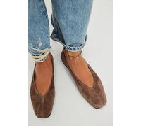 Everyday Flat by Jeffrey Campbell at Free People in Taupe Suede, Size: US 8.5 - female