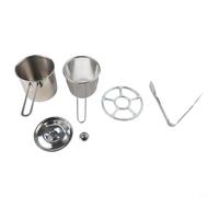 Everyday For cooking with stainless steel pot and wooden handle for preparing noodles milk based dishes and steamed vegetables (C)