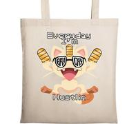 Everyday I Am Hustlin Natural Ecological Cotton Tote Bag Beige