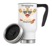 Everyday I Am Hustlin Vacuum Insulated Thermal Travel Coffee Mug 480ml White
