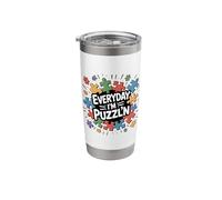 Everyday I’m Puzzl’n Jigsaw Puzzle Master Puzzler Funny Stainless Steel Insulated Tumbler