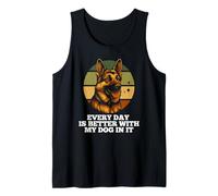 Everyday Is Better With My Dog German Shepherd Puppy Lover Tank Top