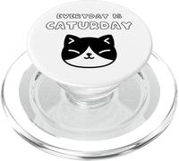 Everyday is Caturday Cat Mom Cat Dad Cat Lovers PopSockets PopGrip for MagSafe