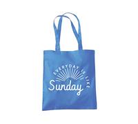 Everyday is Like Sunday Tote Bag - cornflower blue One Size