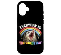 Everyday Is The Worst Day Funny Screaming Opossum Meme Case for iPhone 16