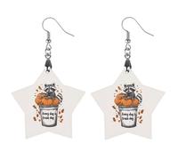 Everyday Is Trash Day Raccoon Cute Wooden Earrings for Women Lightweight Charms Pendant Love
