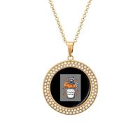 Everyday Is Trash Day Raccoon Trendy Diamond Necklace for Women Shiny Jewel Pendant Charms Holiday