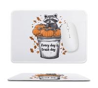 Everyday Is Trash Day Raccoon Trendy Gaming Mouse Pad Rubber Base Non-Slip Large Desk Mat Home Office 7.9"x9.4"