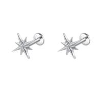 Everyday Jewelry G23 Metal | Marking Flat Back Profile 1.2 X 8 Mm Pair Decorative Front Earrings Daily