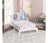 EVERYDAY KIDS 3-Piece Toddler Fitted Sheet, Flat Sheet and Pillowcase Set - Mermaids Undersea Adventures - Soft Breathable Microfiber Girls Toddler Bed Sheets Set