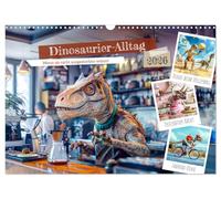 Everyday life with dinosaurs - if they weren't extinct! UK-Version (Wall Calendar 2026 DIN A3 Landscape), CALVENDO 12 Month Wall Calendar