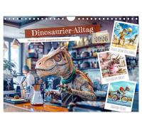 Everyday life with dinosaurs - if they weren't extinct! UK-Version (Wall Calendar 2026 DIN A4 Landscape), CALVENDO 12 Month Wall Calendar