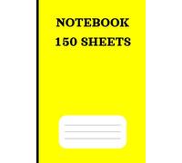 Everyday Lined Notebook - 6x9 in | 150 Sheets | Yellow & Black Minimal Design: Simple and practical journal for daily notes and writing