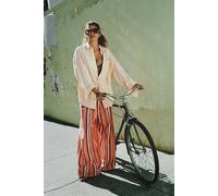 Everyday Linen Shirt at Free People in Almost Apricot, Size: Medium - female