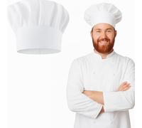 EVERYDAY PARTY & GIFT White Chef Hat, Adjustable Fancy Dress Cook Hat for Adults, Kitchen Costume Accessory for Halloween, World Book Day, Baking, Cooking, Themed Parties
