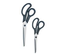 Everyday Set of 2 Scissors | 8 Inch & 10 Inch Stainless Steel Multipurpose Kitchen Scissors | Black