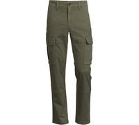 Everyday Stretch Cargo Trousers, Straight Fit lands end Dark Green 32L