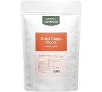Everyday Superfood Dried Ginger Pieces 350g, No Crystallised Sugar Coating Ginger Chunks, Sweet Hot and Spicy Ginger Root