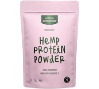 Everyday Superfood Organic Hemp Protein Powder 190g | 50% Protein | Vegan | Raw Cold Pressed Hemp Seeds | High Fibre | Stone Ground | No Additives | Vegan, Kosher & Soil Association Certified