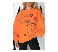 Everyday The Label Women's Carrot Dancing Critters Sequin Halloween Crewneck Sweatshirt | Size: Medium Everyday The Label Multicolor M