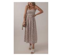 Everyday The Label Women's Multicolour Bohemian Ditsy Floral Smocked Fit Flare Sundress | Size: Large Everyday The Label Multicolor L