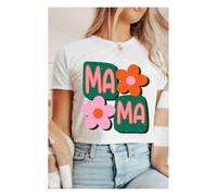 Everyday The Label Women's White MAMA Flower Graphic Crewneck Tee | Size: 22 Everyday The Label White 22