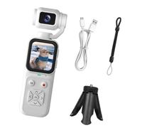 Everyday Video Camera with Built-in Monitor, White