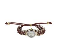 Everyday Watch Analog Rope Watch Knitting Wrist Quartz Winding Movement Women Chain Women's (Coffee, One Size)