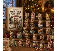 Everyday Yorkshire Terrier Advent Calendar 2026, 24-Day Christmas Countdown Calendar with 24pcs 2D Acrylic Yorkie Hanging Decorations