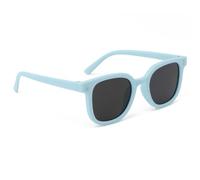 Everyday Youth Sunglasses with Rounded Square, Frosted Blue | Dark Lenses and Small-Scale Shape for Outdoor Daytime Travel Wear