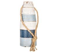 Everydecor Large Blue & White MDF Buoy