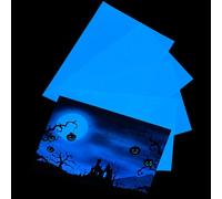Everyglow Glow in The Dark Photo Paper, Luminous Printing Paper, 5pcs A4 Sky Blue Glow, 8.27" x 11.7"