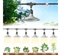 EVERYGROW - Grow Lights for Greenhouses Full Spectrum Grow Lights for Outdoor Plants Waterproof String IP44 Outdoor Grow Light String