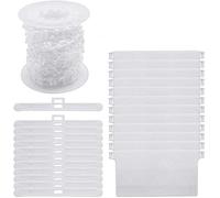 EveryHome 89mm Vertical Blind Accessories Kit - Bottom Weights, Bottom Chain, Top Hangers (12)