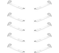 EVERYHOME Vertical Blind Face Fix Brackets 70 mm White Heavy Duty Metal Slimline Headrail Wall Mount Support Fittings Pack Of 10