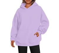 EVERYJENNY Womens Oversized Hoodie Plain Casual Pull on Hooded Tops Heavyweight Hoodies for Autumn and Winter Lilac