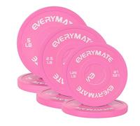 EVERYMATE Change Weight Plates 1.25LB 2.5LB 5LB Set Fractional Plate Olympic Bumper Plates for Cross Training Bumper Weight Plates Steel Insert