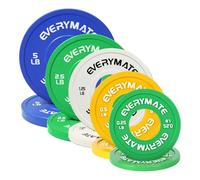 EVERYMATE Change Weight Plates Set 0.25LB,0.5LB1.25LB, 2.5LB, 5LB, Fractional Bumper Plate for Cross Training and Olympic Weightlifting