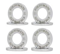 EVERYMATE Chrome Fractional Weight Plates Set of 8 Micro Weight Plate Pair of 0.25LB 0.5LB 0.75LB 1 LB for Olympic Barbells for Strength Training Micro Plates Weight Plate