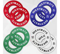 EVERYMATE Fractional Weight Plates Set of 8 Micro Plate Pair 0.25LB 0.5LB 0.75LB 1 LB for Olympic Barbells Strength Training