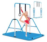EVERYMILE Gymnastics Bars, Junior Training Kip Bar Gymnastics Equipment for Home,Adjustable Height Folding Horizontal Bar with Gymnastic Rings for Kid