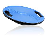 EVERYMILE Wobble Balance Board, Exercise Balance Stability Trainer Portable Balance Board with Handle for Workout Core Trainer Physical Therapy Gym 15.7" Diameter No-Skid Surface